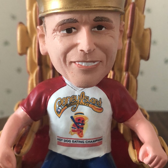 Joey Chestnut Bobblehead Brooklyn Cyclones 2024 Nathan’s Hot Dog Eating Contest - Picture 4 of 10